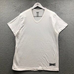 Tapout T-Shirt Men's XXL Short Sleeve V-Neck Graphic White